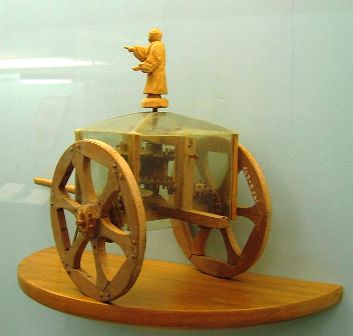  South-pointing chariot exhibit in the Science Museum, London. 